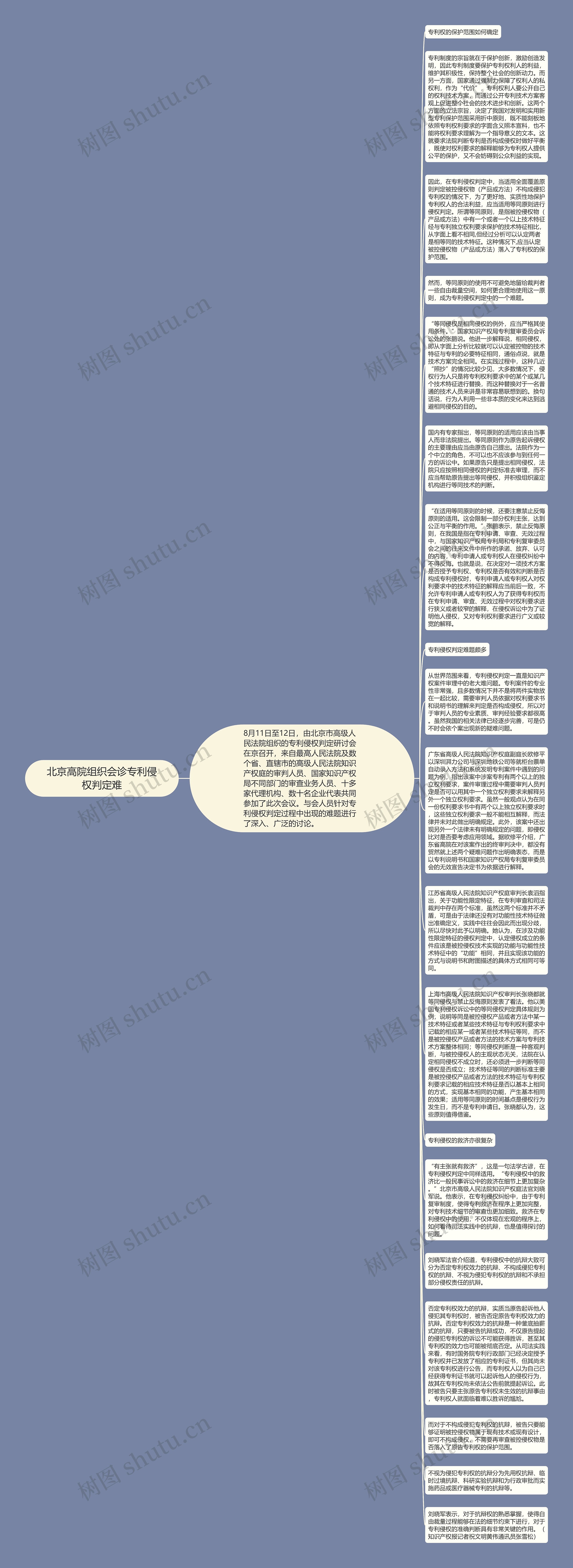 北京高院组织会诊专利侵权判定难思维导图