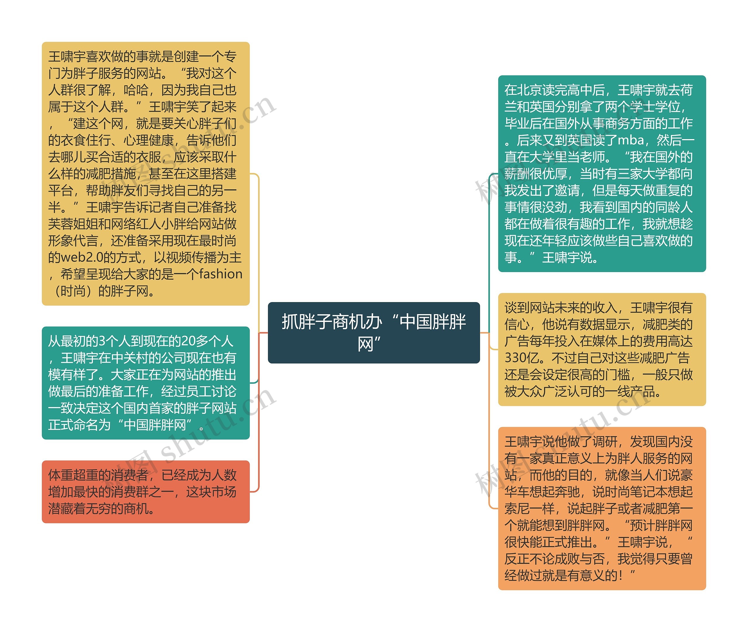 抓胖子商机办“中国胖胖网”思维导图