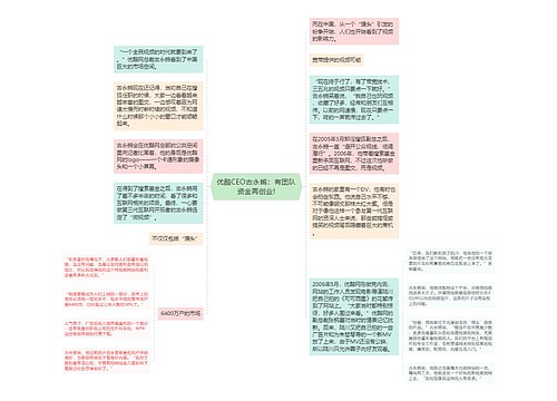 优酷CEO古永锵：有团队资金再创业!