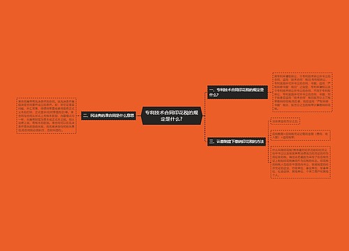 专利技术合同印花税的规定是什么?
