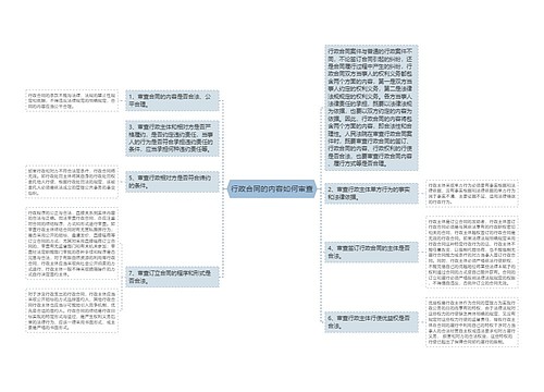 行政合同的内容如何审查