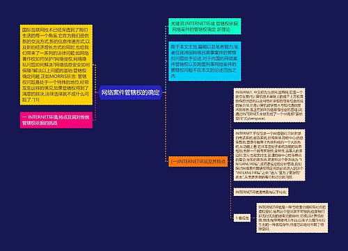 网络案件管辖权的确定