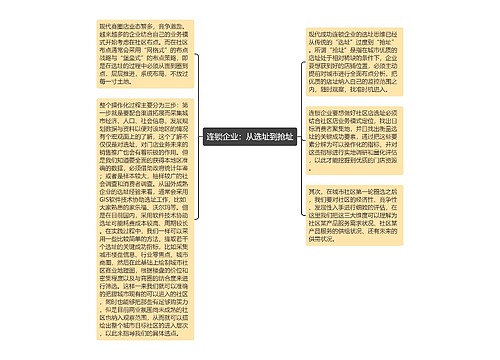 连锁企业：从选址到抢址