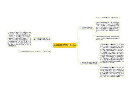 合同期限规定是什么样的