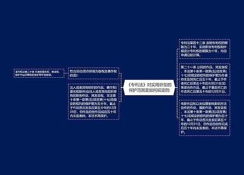 《专利法》对实用新型的保护范围是如何规定的