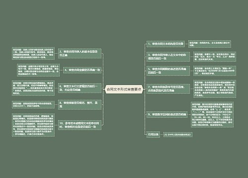 合同文本形式审查要点