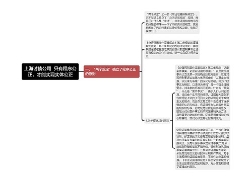 上海讨债公司  只有程序公正，才能实现实体公正
