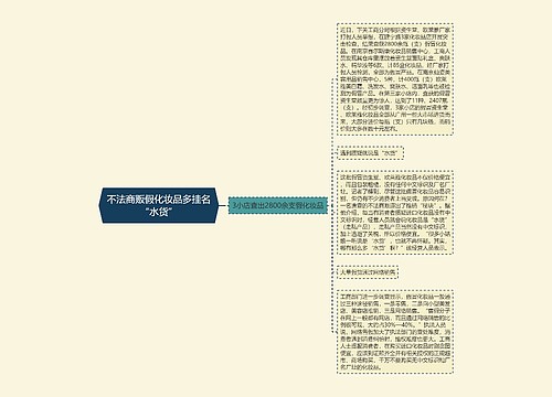 不法商贩假化妆品多挂名“水货”