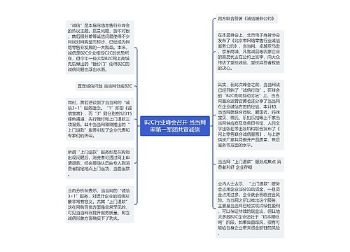 B2C行业峰会召开 当当网率第一军团共宣诚信