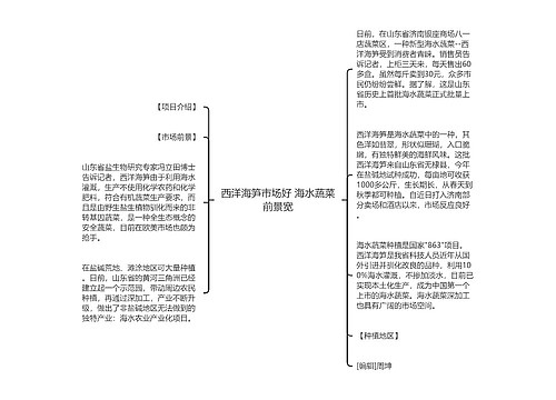 西洋海笋市场好 海水蔬菜前景宽