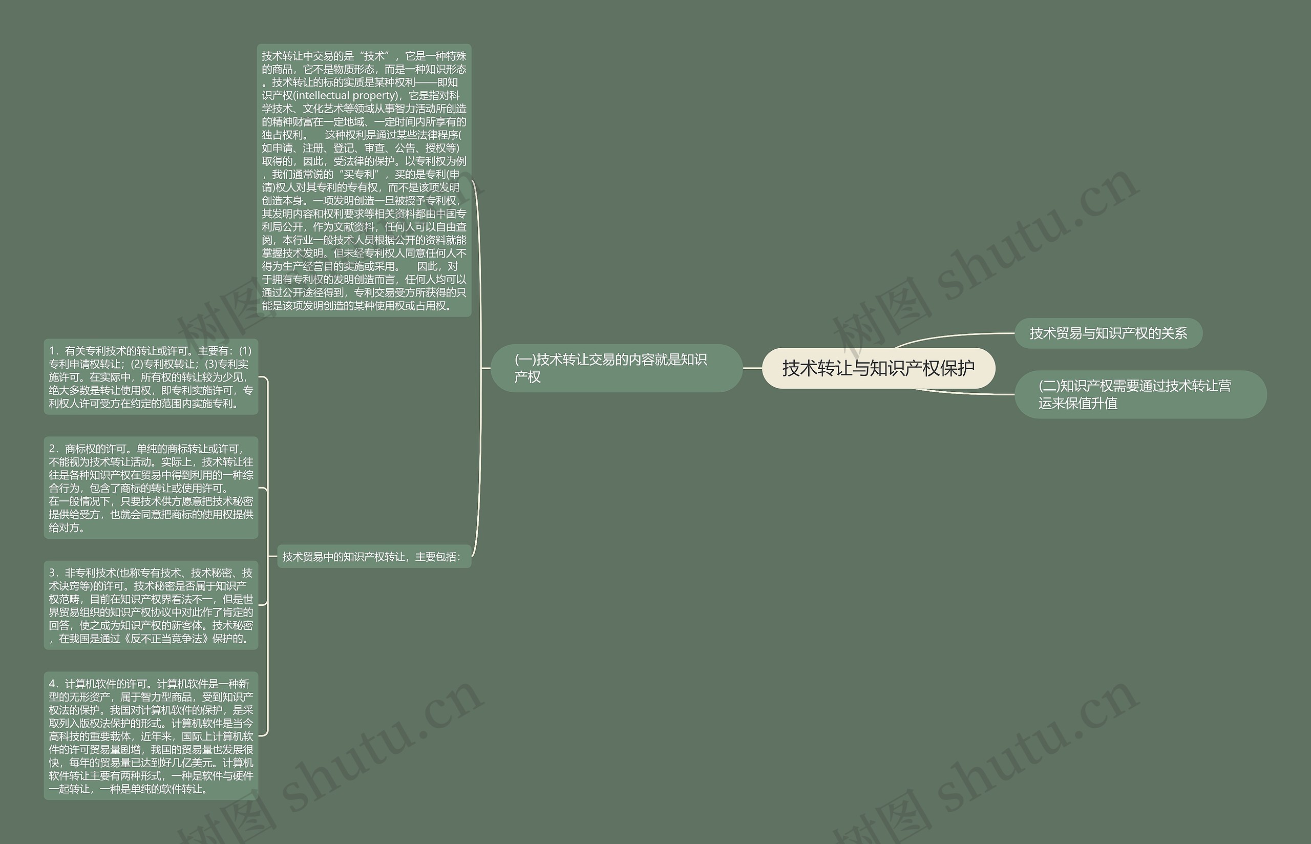 技术转让与知识产权保护思维导图