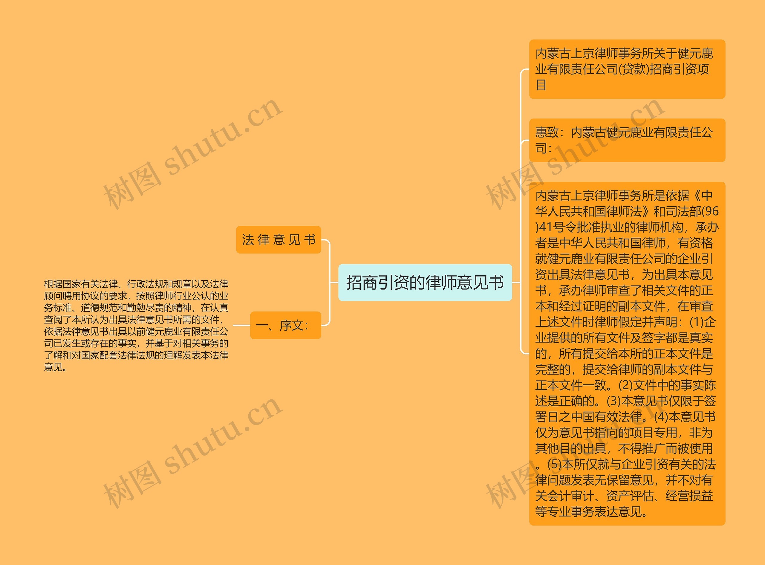 招商引资的律师意见书