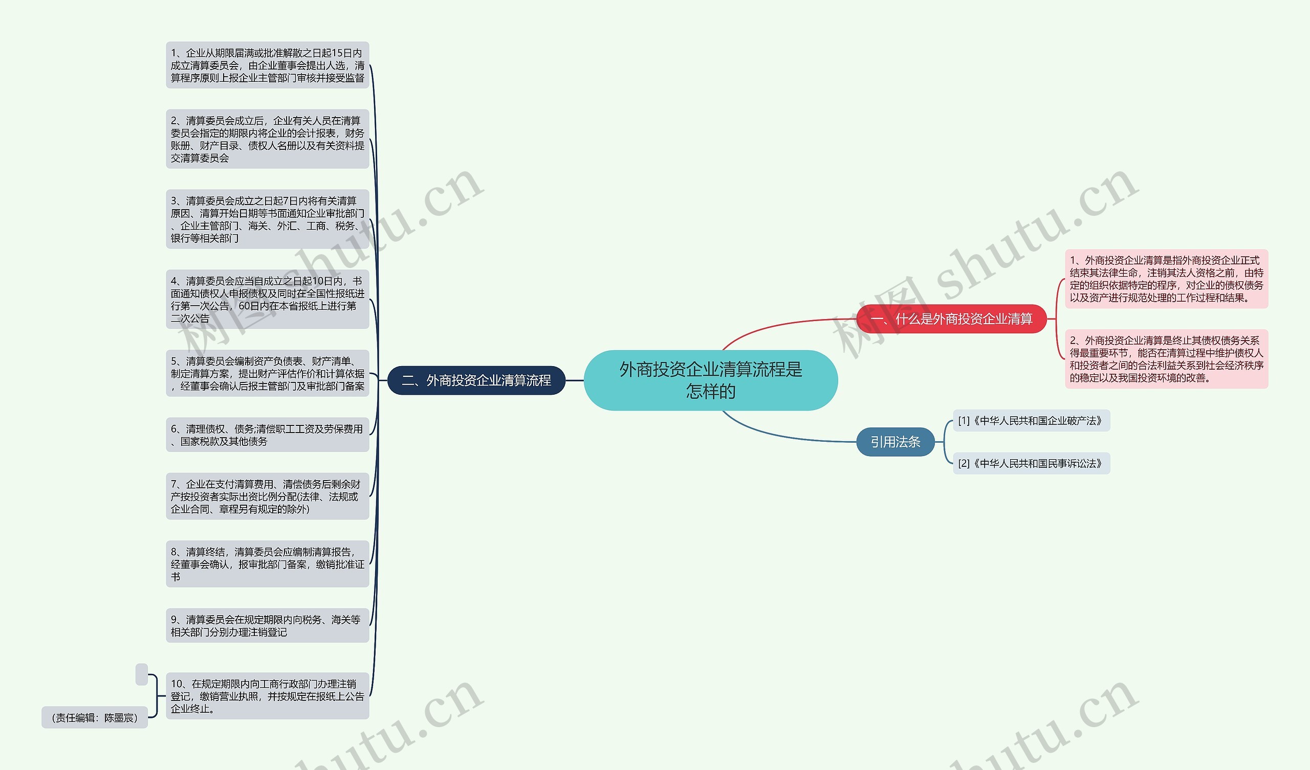 外商投资企业清算流程是怎样的思维导图