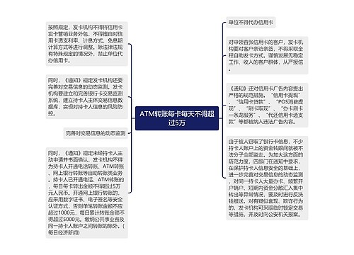 ATM转账每卡每天不得超过5万