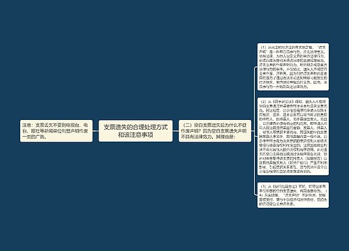 支票遗失的合理处理方式和该注意事项