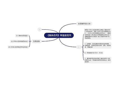 《集体合同》审查意见书