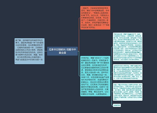 瓜果书引领时尚 挖掘书中黄金屋