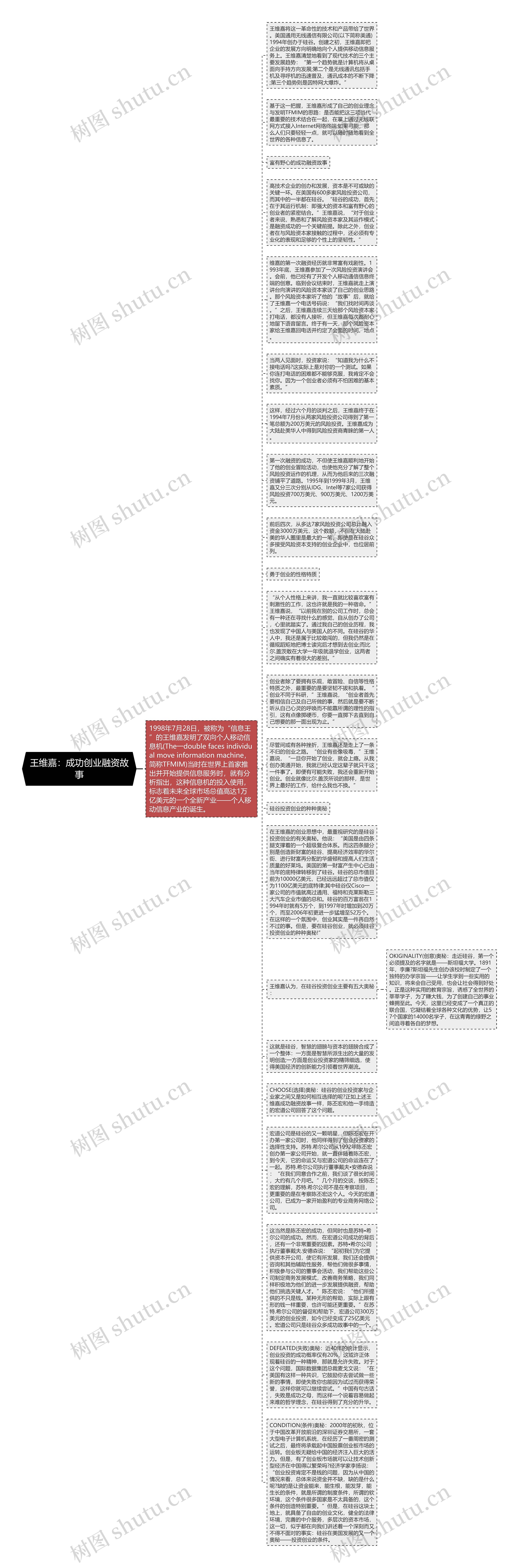 王维嘉：成功创业融资故事思维导图