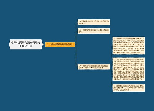 中华人民共和国专利局第十九号公告