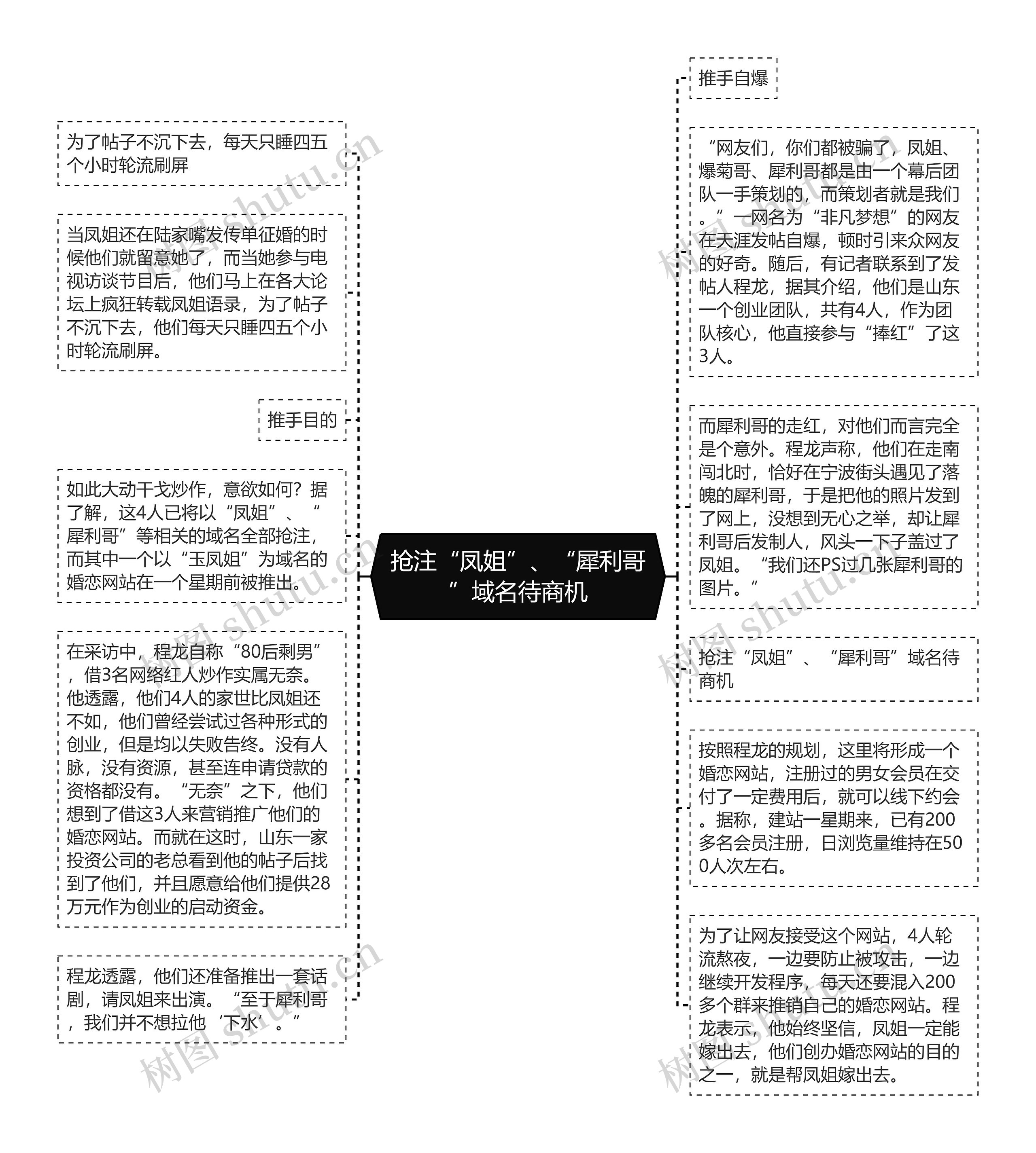 抢注“凤姐”、“犀利哥”域名待商机思维导图