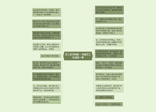 员工资信调查---调查员工忠诚度一事