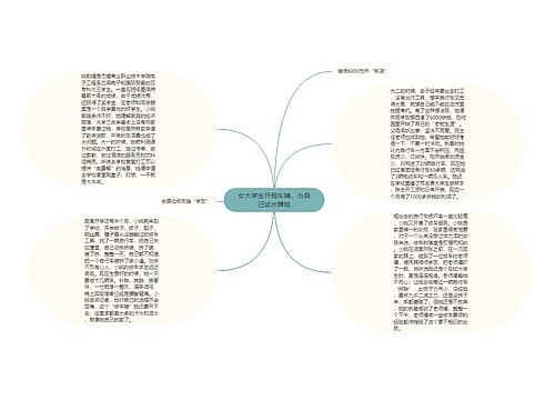 女大学生开租车铺，为自己试水赚钱