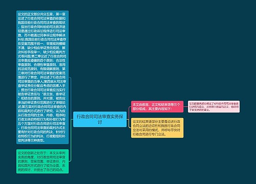 行政合同司法审查实务探讨