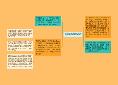 悲喜剧与经济危机