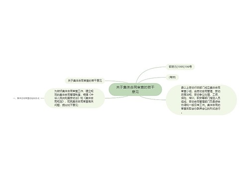 关于集体合同审查的若干意见