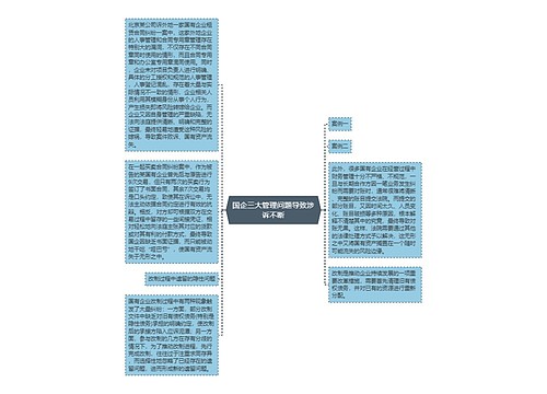 国企三大管理问题导致涉诉不断