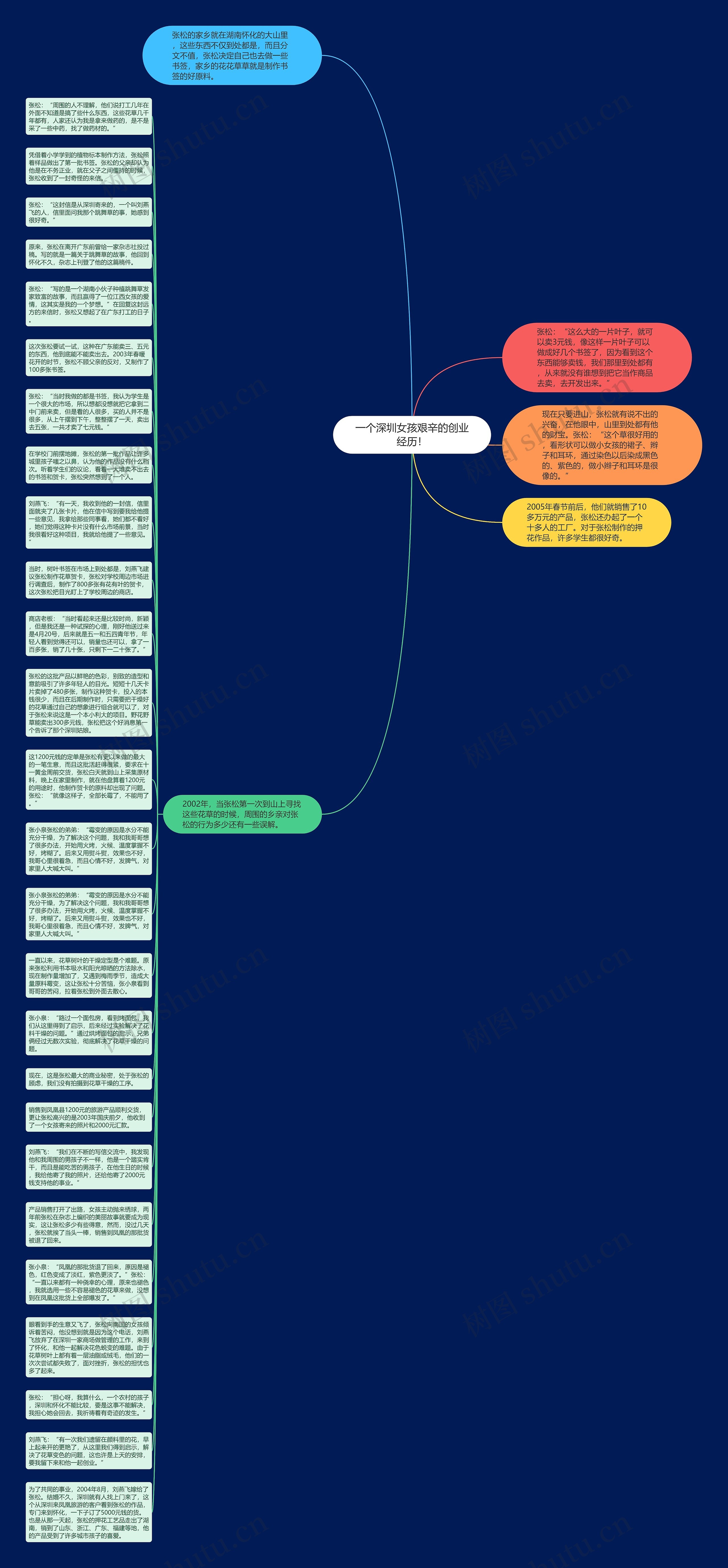 一个深圳女孩艰辛的创业经历！思维导图