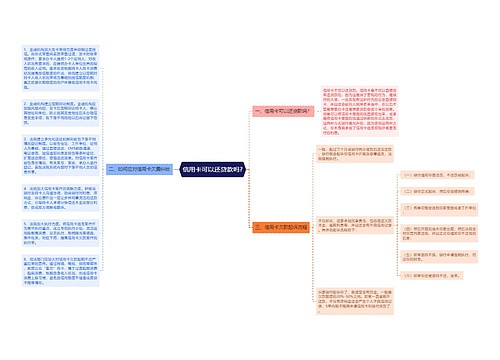 信用卡可以还贷款吗?