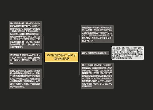 公积金贷款购买二手房 引领购房新思路