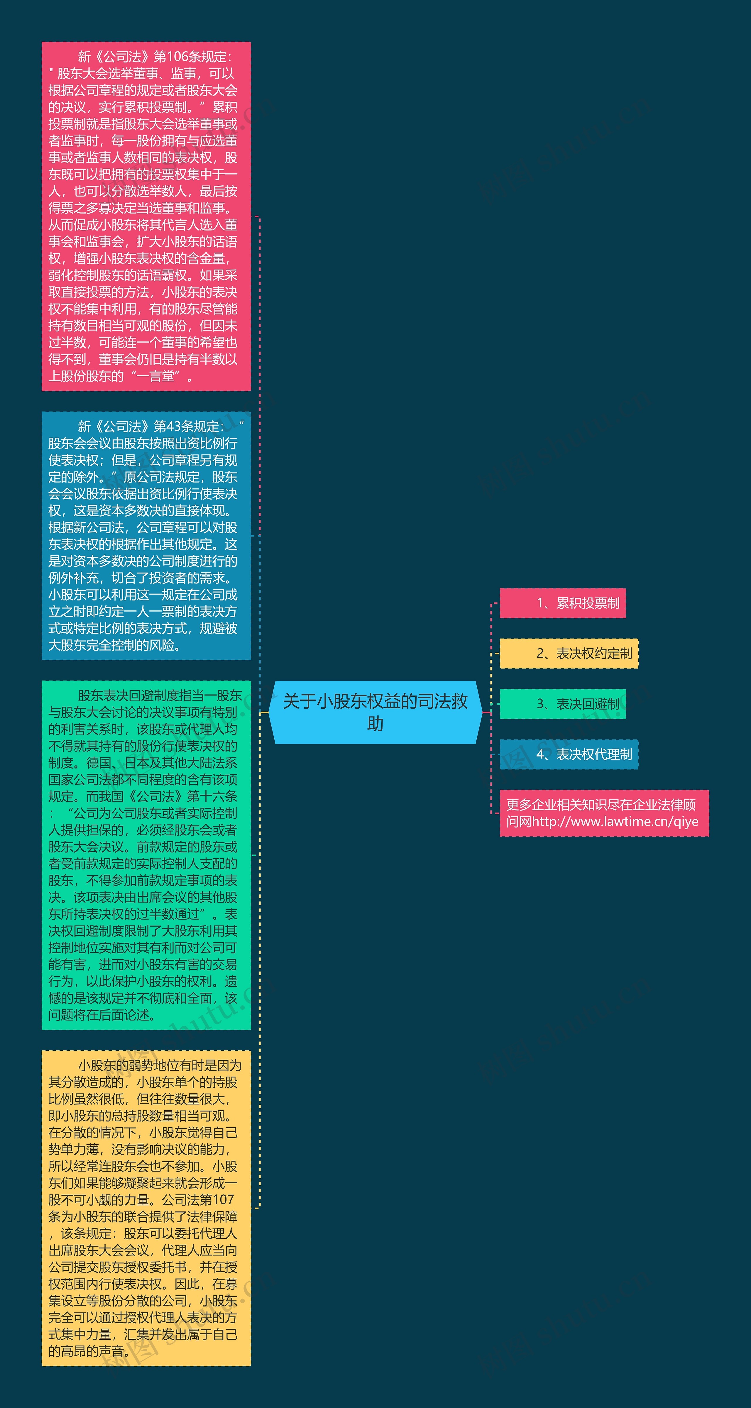 关于小股东权益的司法救助思维导图