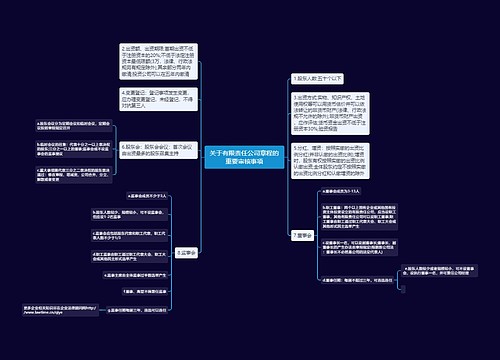 关于有限责任公司章程的重要审核事项