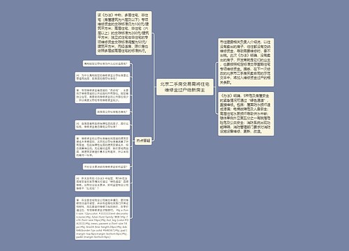 北京二手房交易需将住宅维修金过户给新房主