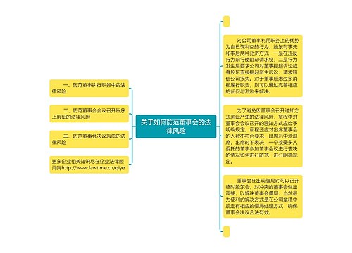 关于如何防范董事会的法律风险