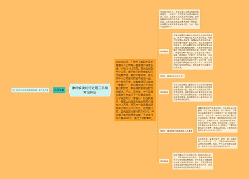 律师解读如何处理二手房常见纠纷