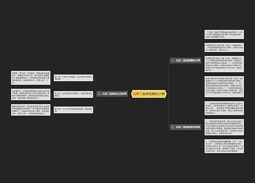 北京二套房税费的计算