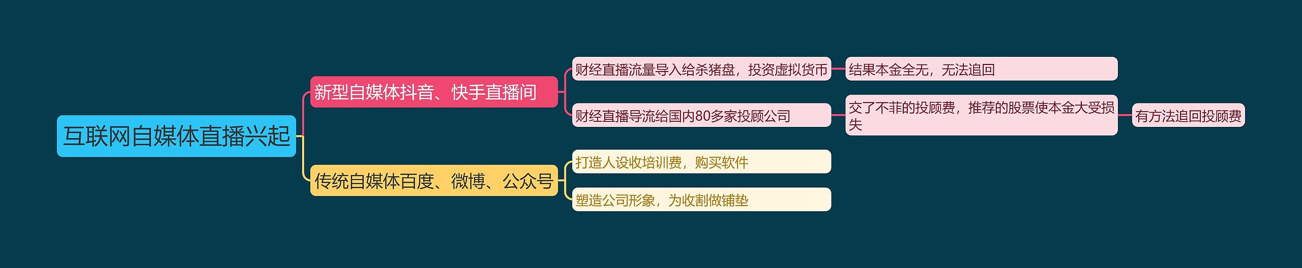 互联网自媒体直播兴起