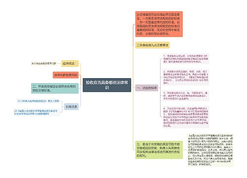 验收应当具备哪些法律常识