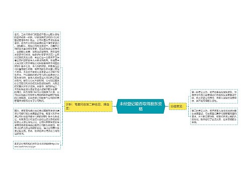 未经登记能否取得股东资格