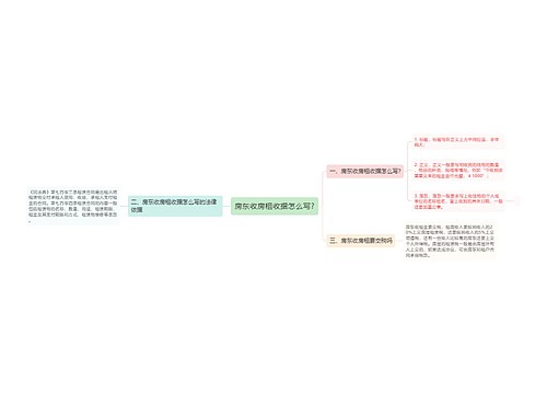 房东收房租收据怎么写?