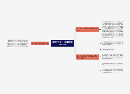 按揭二手房什么时候能拿到房产证