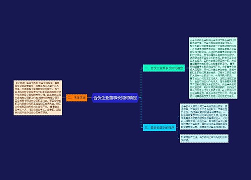 合伙企业董事长如何确定