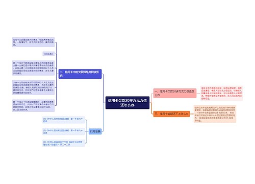 信用卡欠款20多万无力偿还怎么办