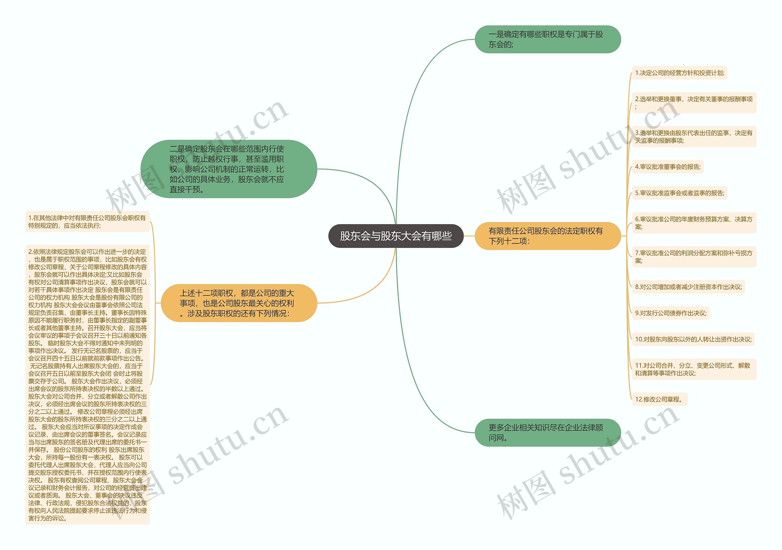 股东会与股东大会有哪些思维导图