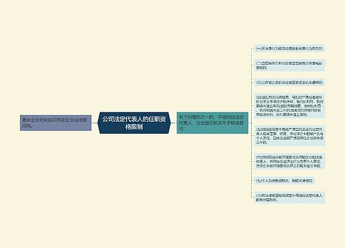 公司法定代表人的任职资格限制