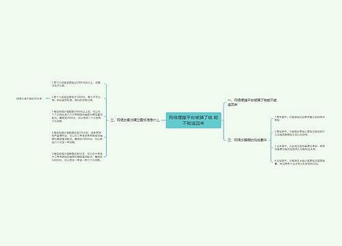 网络摆摊平台被骗了钱 能不能追回来