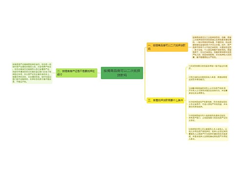 按揭商品房可以二次抵押贷款吗